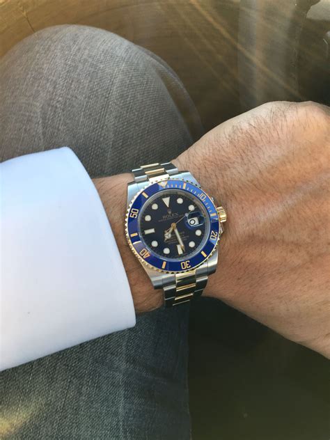 rolex submariner green two tone replica|rolex submariner blue dial bezel.